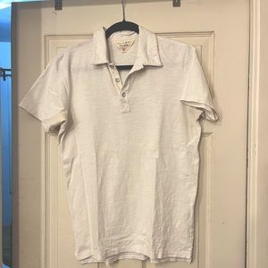 Men’s Rag & Bone white cotton polo